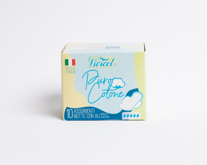 Vivicot Puro Cotone Assorbenti Notte Con Ali